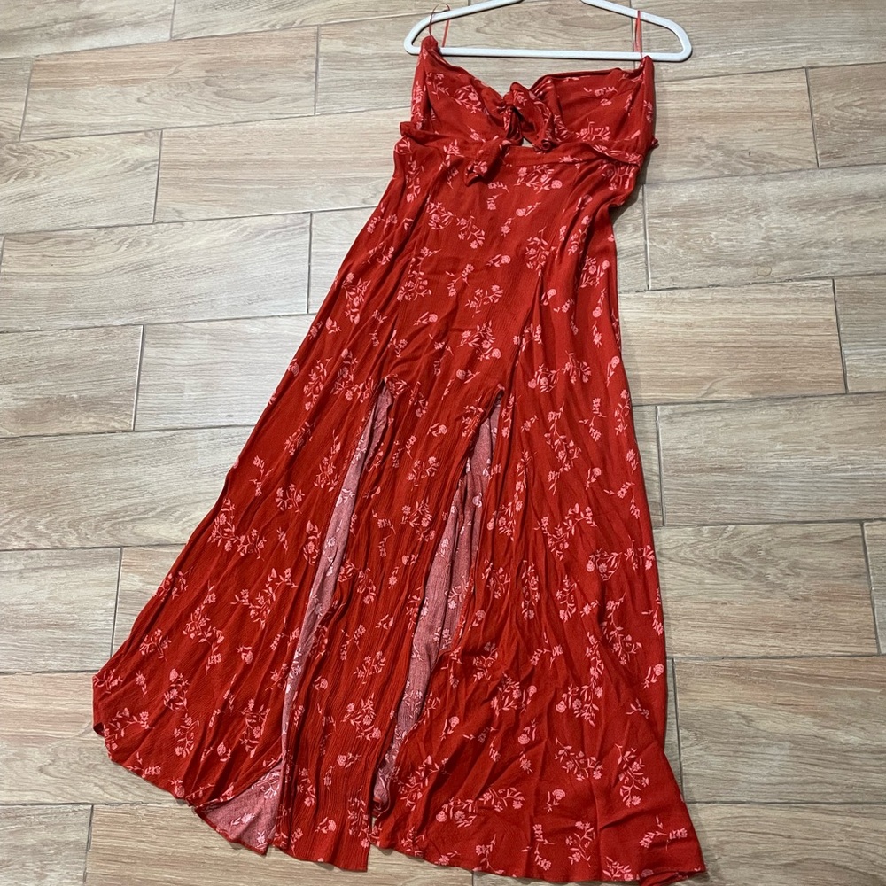Skylar and Madison Red Floral Maxi Dress